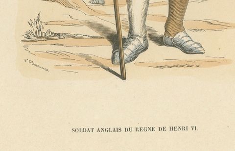Martial Valour of an English Soldier in the Reign of Henry VI, Published in 1847, close-up 1