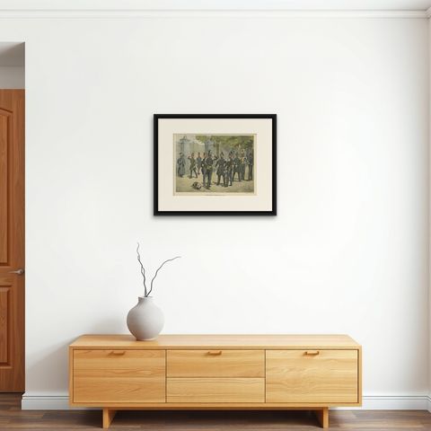 The Cavalry of the Dutch-Belgian Army 1841-1849, Published in 1900, shown framed on a wall