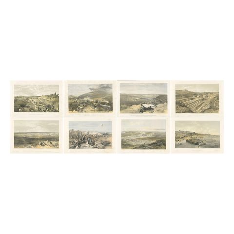 Crimean War Lithograph Collection: Eight Views of Sevastopol Surroundings, 1855