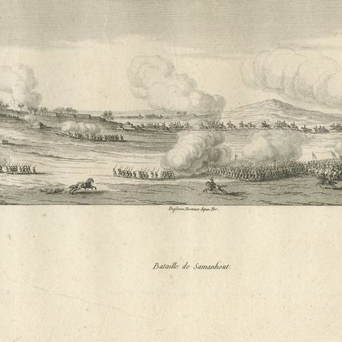 Battle of Samannoud, Denon in Egypt, Napoleon Egypt Campaign Engraving, 1802, close-up 4