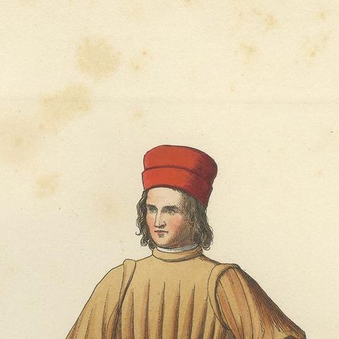 Antique Print of Alexandre Vitelleschi, Imperial Knight, by Bonnard, 1860, close-up 1