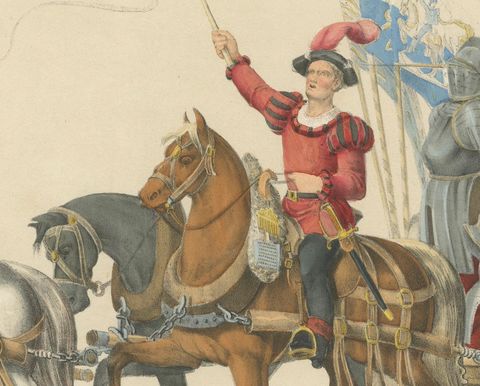 Triumphal Chariot, A Grand Display of Conquered Armor and Banners, 1855, close-up 2
