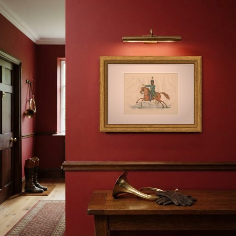 Count Platov, Hetman of the Cossacks, with Lancers Beyond, 1815, shown framed on a wall