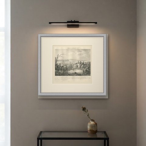The Capitulation of Mantua, Marshal Wurmser, Antique Madou Lithograph, 1827, shown framed on a wall