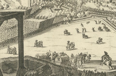 Prince Henry's Naval and Land Battle during the Seven Years' War Engraved, 1667, close-up 5