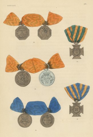Dutch Medals, War in Java and Citadel of Antwerp, Plate LIV, 1844