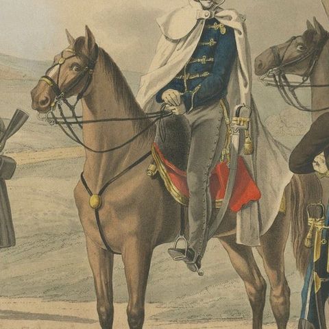 Austrian Frontier Regiment Soldiers during the Napoleonic Era, circa 1820, close-up 4