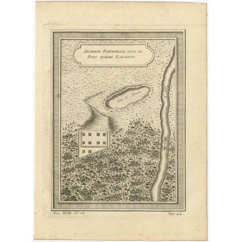 Antique Print of a Fortress in Perm Krai in Eastern Europe, Russia, 1768, view 2