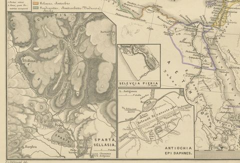 The World After the Battle of Corupedium: Hellenistic Kingdoms Map, 1880, close-up 2