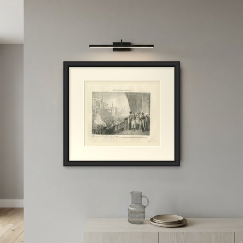 Festival of the Prophet's Birthday, Cairo, Antique Madou Lithograph, 1827, shown framed on a wall
