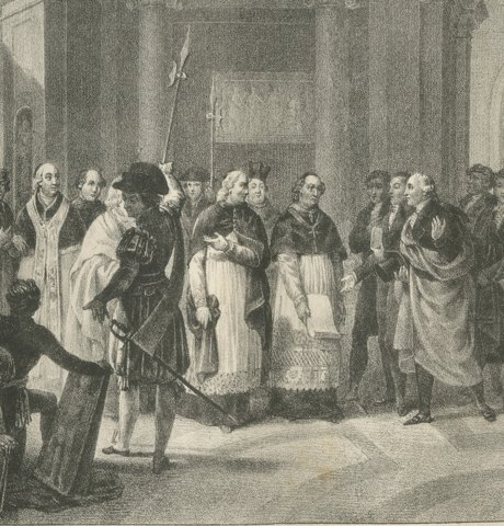 Treaty of Tolentino, the Pope's Masterpieces, Antique Madou Lithograph, 1827, close-up 3