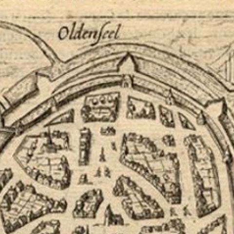 Pl.264 Antique Print of the Siege of Oldenzaal in the East of Holland, 1616, close-up 1