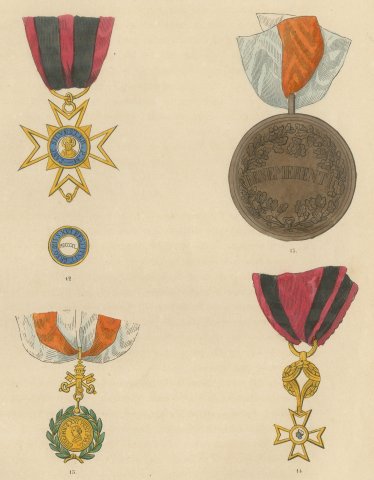 Papal States, Saint Sylvester Cross and Gregory XVI Medals, Plate XXX, 1844, close-up 1