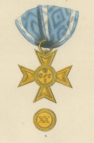 Schwarzburg, War of Liberation Cross and Medals, Plate LXXVIII, 1844, close-up 2