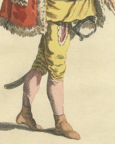 Colonel of the Pandours and Master of the Watch in 1742, Jefferys Plate, 1757, close-up 2