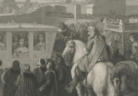 Entry of Louis XIV and Maria Theresa into Douai, 1667, In the War of Devolution, close-up 1