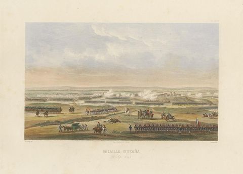 Antique Print of the Battle of Ocaña, circa 1860, view 2