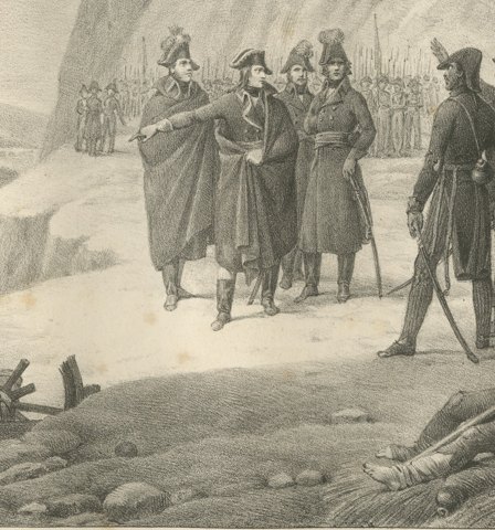 Bonaparte Takes Command of the Army of Italy, Antique Madou Lithograph, 1827, close-up 3
