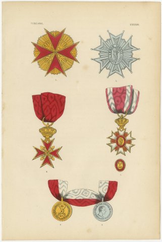 Orders of Tuscany, Saint Stephen and Saint Joseph, Plate LXXXIII, 1844, view 2