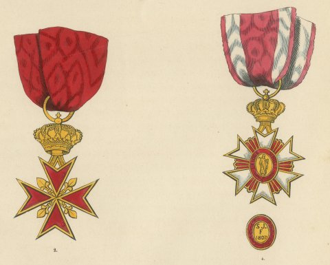 Orders of Tuscany, Saint Stephen and Saint Joseph, Plate LXXXIII, 1844, close-up 2