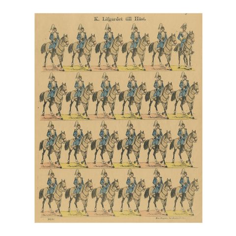 Swedish Life Guards on Horseback, Royal Cavalry Uniforms, c.1860