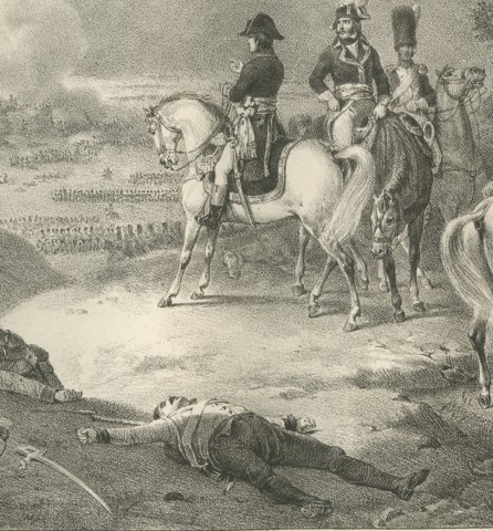 Battle of Castiglione, Wurmser Nearly Taken, Antique Madou Lithograph, 1827, close-up 3