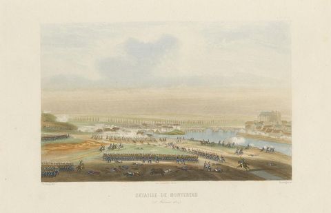 Antique Print of the Battle of Montereau 'circa 1860', view 2