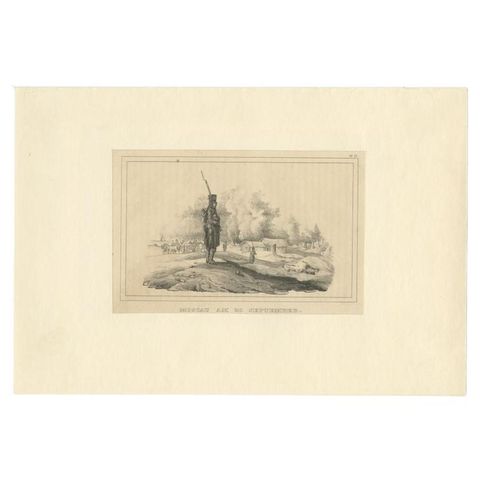 Antique Print of Moscow During the Fire of Moscow in Napoleon Wars, Russia, 1845, view 2