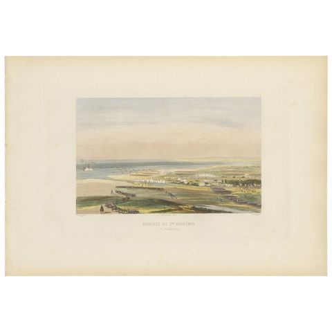 Antique Print of the Battle of Maida, 'circa 1860'