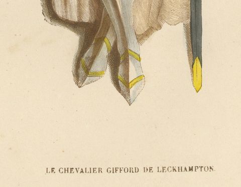 Engraving of Le Chevalier Gifford de Léchampton: The Gallant Knight, 1847, close-up 1