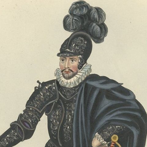 Old Print of Genoese Armour of Genoese Crossbowmen, 1842, close-up 2