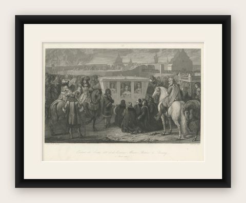 Entry of Louis XIV and Maria Theresa into Douai, 1667, In the War of Devolution, shown framed