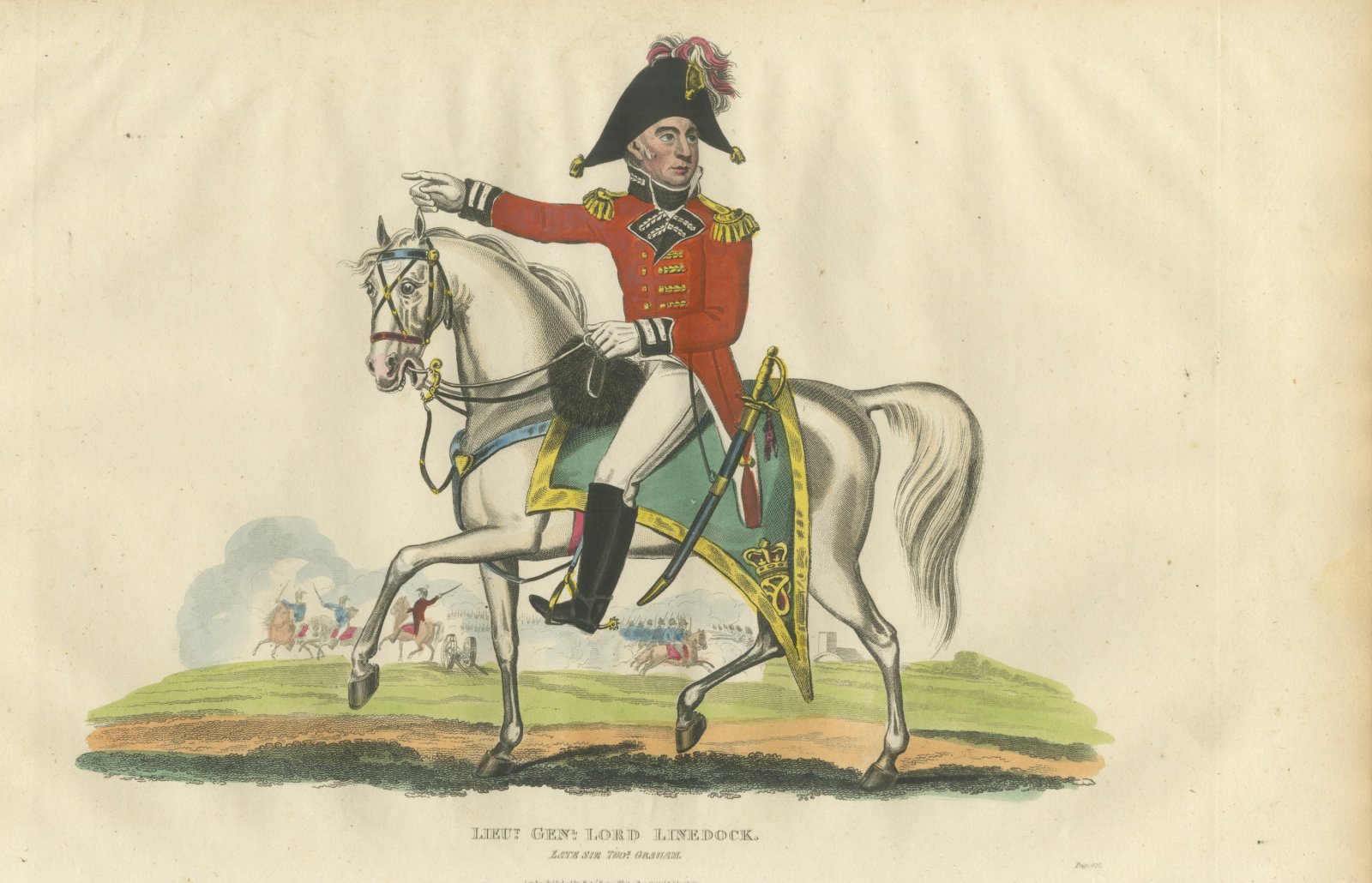Lord Lynedoch, Sir Thomas Graham, Pointing Toward a Battle, 1816