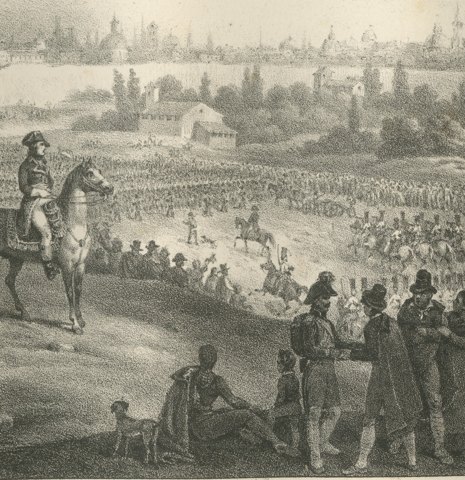 Napoleon's Entry into Milan, Massena's Division, Antique Madou Lithograph, 1827, close-up 3