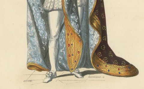 Sovereign Grand Master of the Annunziata, Costume Plate, 1844, close-up 2