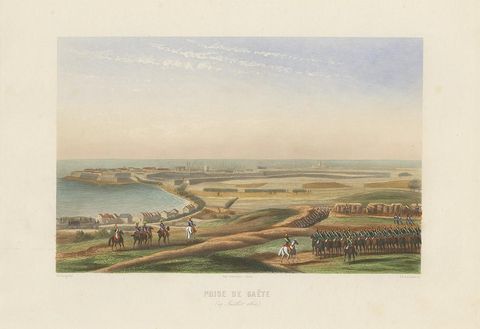 Antique Print of the Siege of Gaeta 'circa 1860', view 2