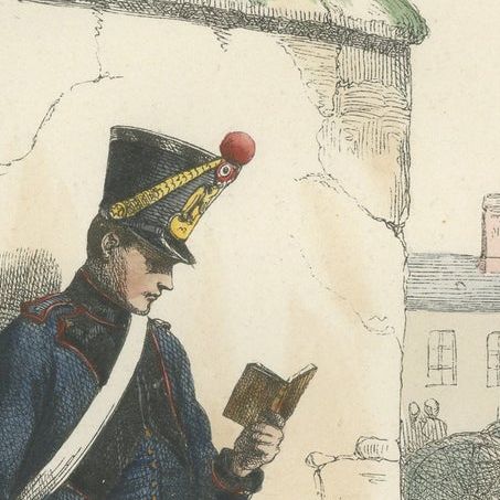 Éleve de l’École Polytechnique, Imperial Guard Uniform Print, France 1843, close-up 3