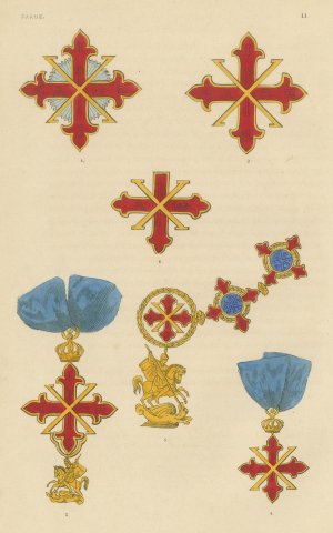 Orders of Parma, Constantinian Order of Saint George, Plate LI, 1844