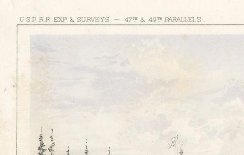 Fort Vancouver, Washington Territory, U.S. Railroad Survey View, ca.1850, close-up 2