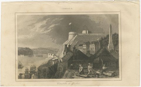 Village of Cedars and Quebec Citadel, Pair of 19th Century Canadian Views, view 3