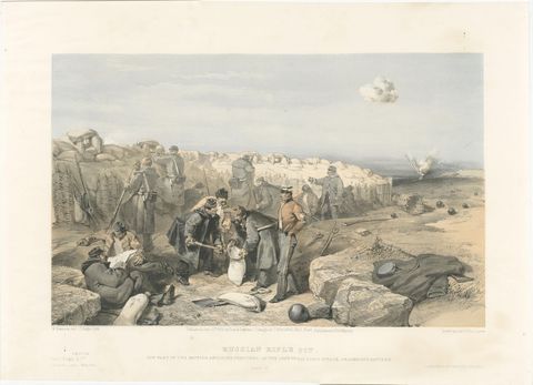 Crimean War Lithograph Collection: Eight Views of Sevastopol Surroundings, 1855, view 7