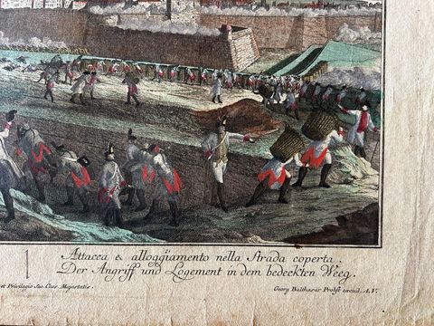 Optical View Depicting the Siege of Barcelona, Spain, ca.1765, view 4