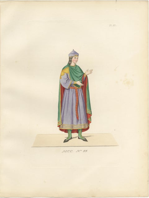 Medieval Knights, Clergy & Nobles, Set of 10 Costume Prints, 1845, view 4