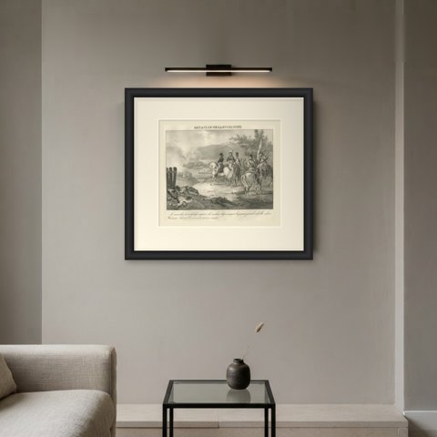Battle of Castiglione, Wurmser Nearly Taken, Antique Madou Lithograph, 1827, shown framed on a wall