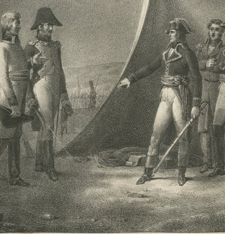 Bonaparte at Lonato, Eight Minutes, Antique Madou Lithograph, 1827, close-up 3