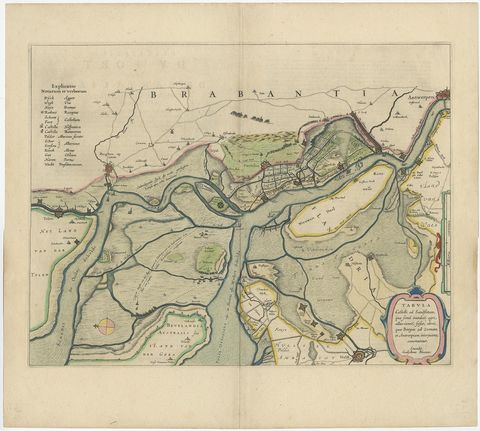 Original Map of the Military Situation After the Dutch Blockade of Antwerp, 1648, view 2