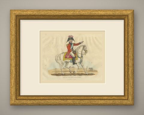 Sir Ralph Abercromby on Horseback Before the Pyramids of Egypt, 1816, shown framed