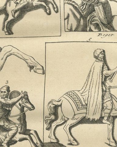 Roman Horsemen in Scale Armor, Trajan's Column and Theodosian Pillar, 1722, close-up 1
