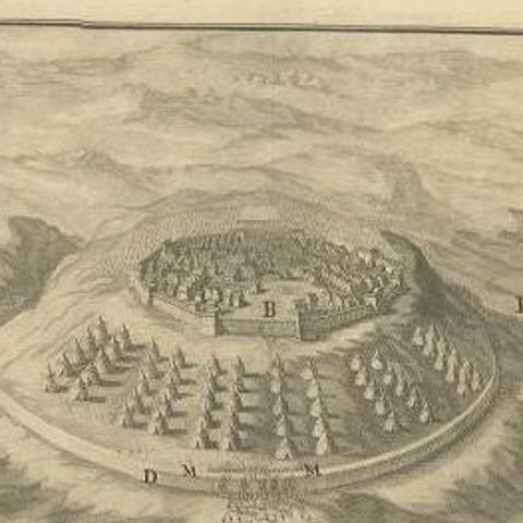 Antique Roman Battle Print of the Greater and Lesser Camp by Duncan, c.1753, close-up 1