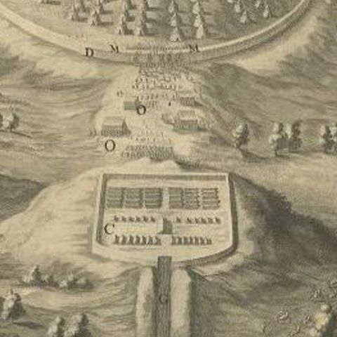 Antique Roman Battle Print of the Greater and Lesser Camp by Duncan, c.1753, close-up 2